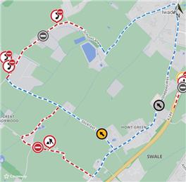 Temporary Road Closures - Various Roads, Iwade, Newington & Lower Halstow - 10th March 2025